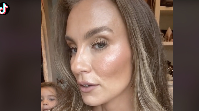 Angela Lanter after blush application