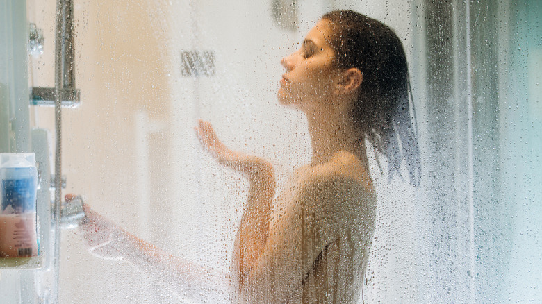 Woman in shower 