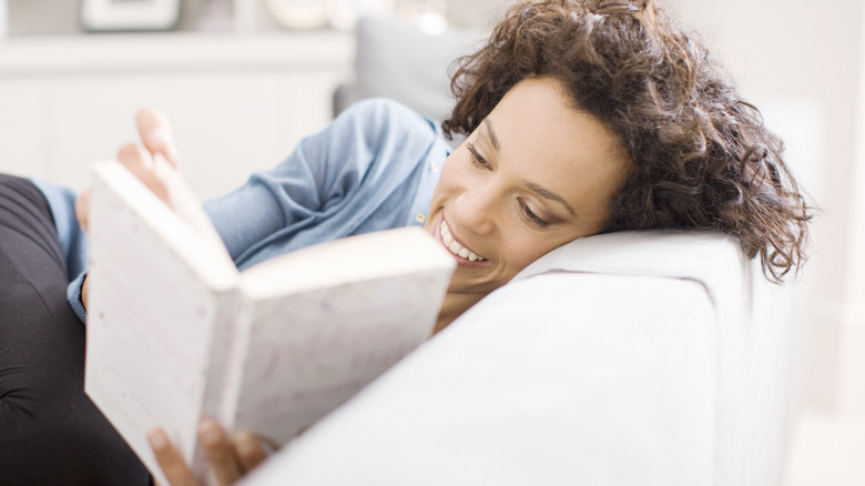 Woman reading a book