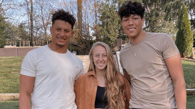 Brittany with Mahomes brothers