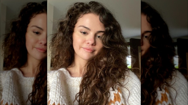 Selena Gomez with curly hair
