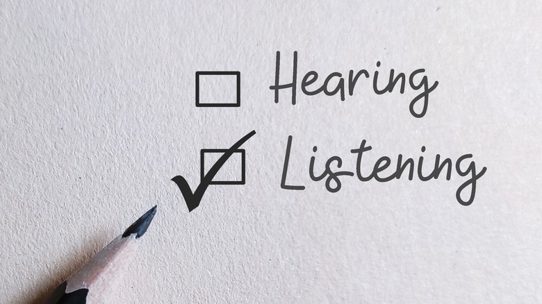 listening hearing checkbox