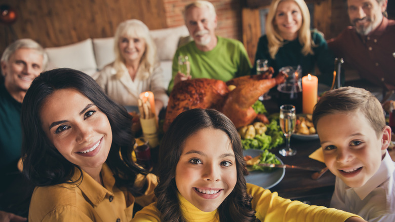 big family meal