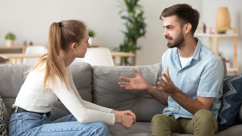 couple serious conversation