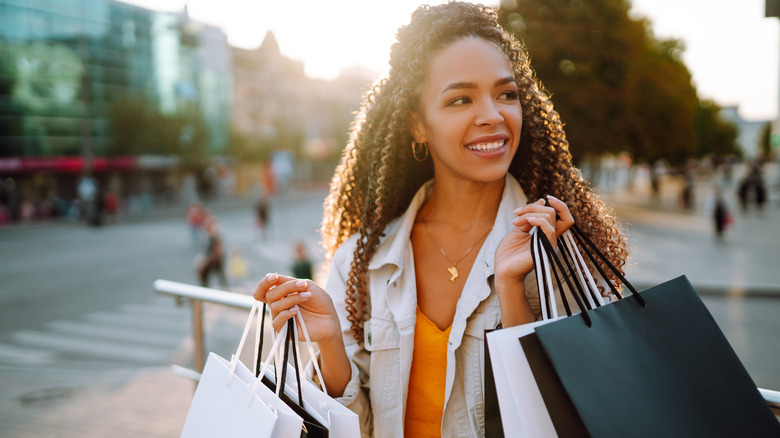 Woman on a shopping trip