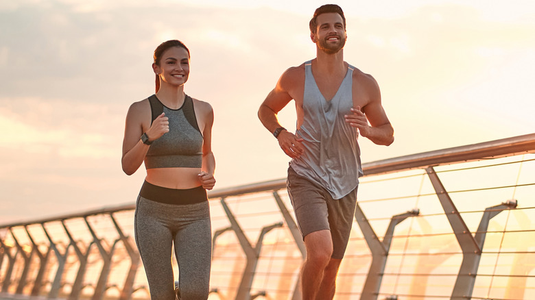 couple running together