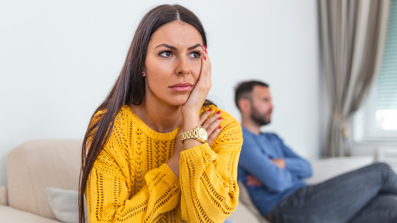 woman looking into distance