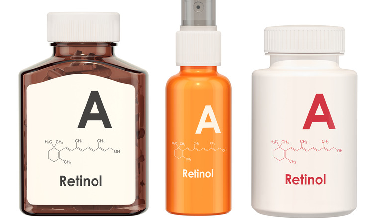 collection of retinol products