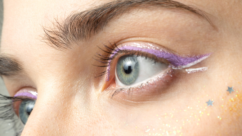 Closeup eye makeup