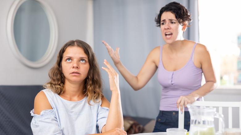 woman yelling at partner