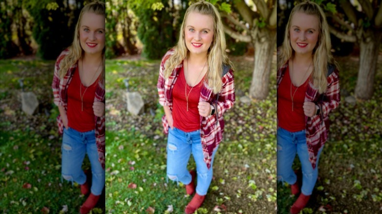 Red top and flannel 