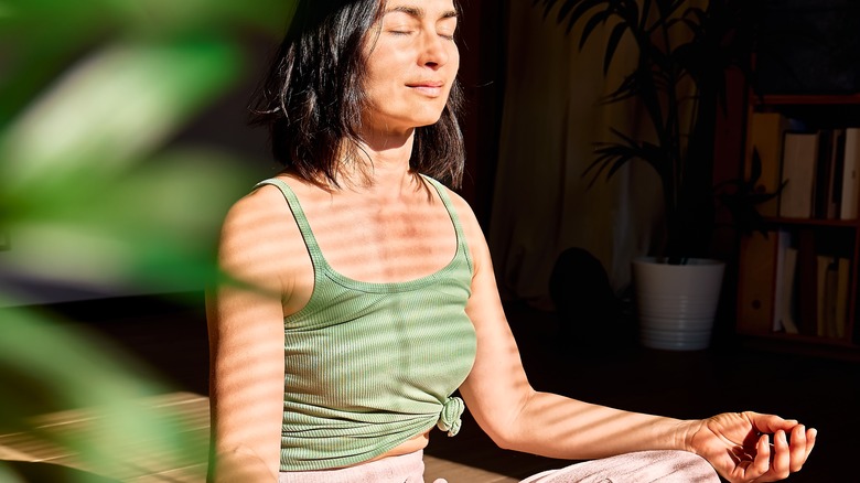 woman meditate