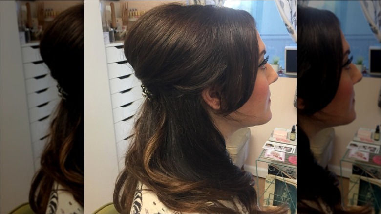 Woman with voluminous hair