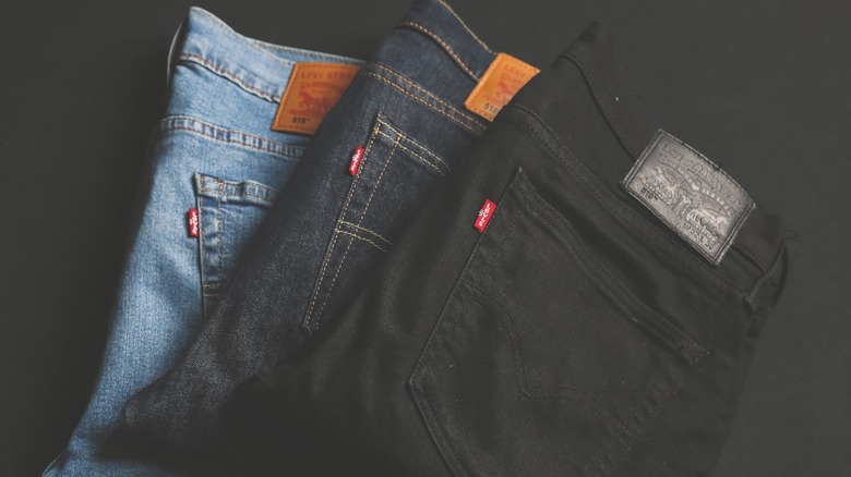 Three pairs of Levi jeans