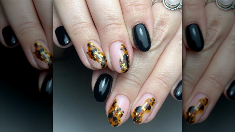 Tortoise shell nail design