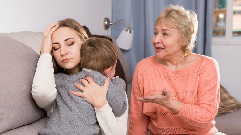 Older woman bothering woman