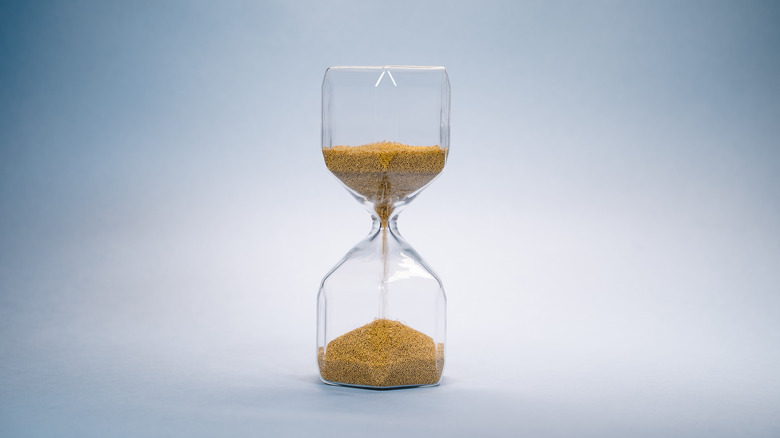 hourglass with sand