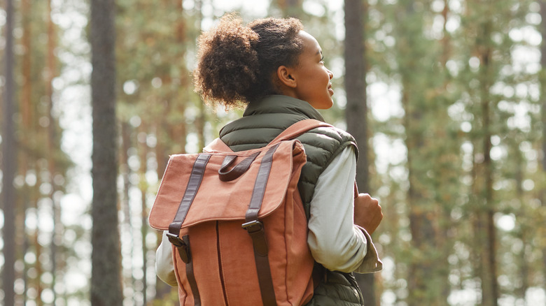 Woman hiking in nature