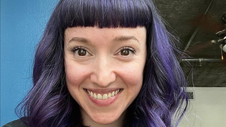 Blue-ish plum hair color