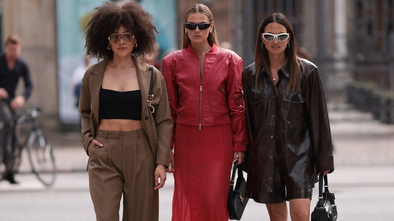 Three women in jackets