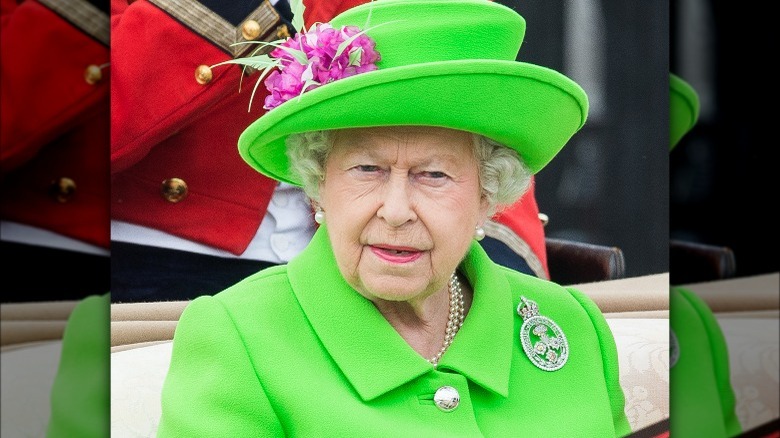 Queen Elizabeth II at the 2016 Trooping the Colour ceremony