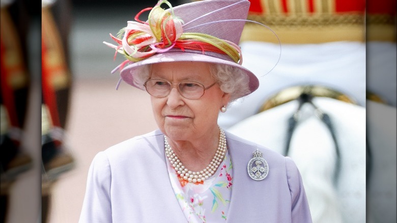 Queen Elizabeth II at the 2010 Trooping the Colour ceremony