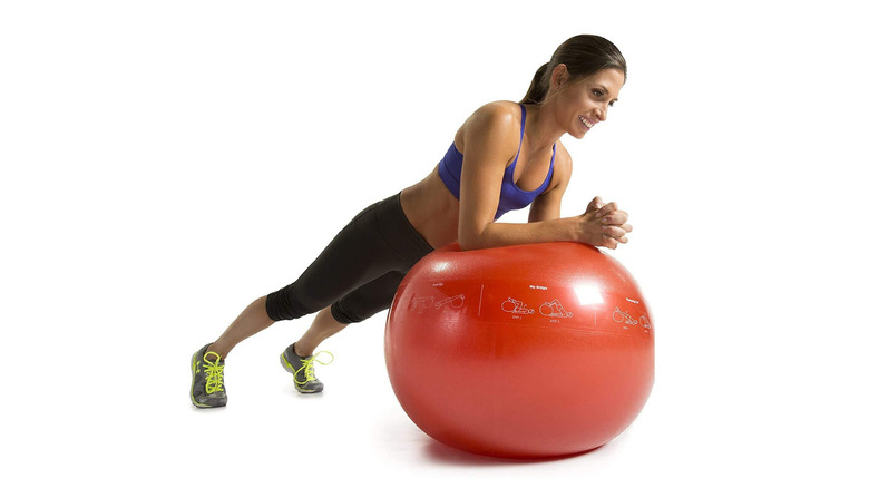 Woman planking on GoFit ProBall