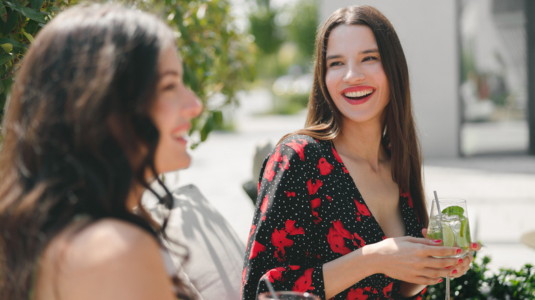 Woman having a mocktail