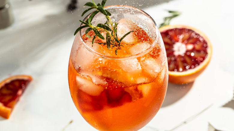 Aperol Spritz cocktail with garnish