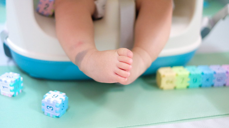 Baby with birthmark on foot
