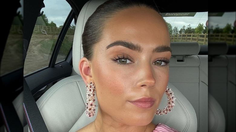 Woman with bronzed makeup