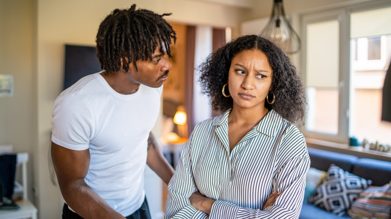 Man and woman arguing 