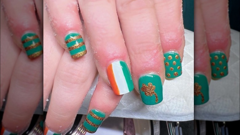 st patrick's day manicure