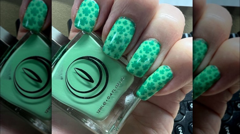 four leaf clover manicure 