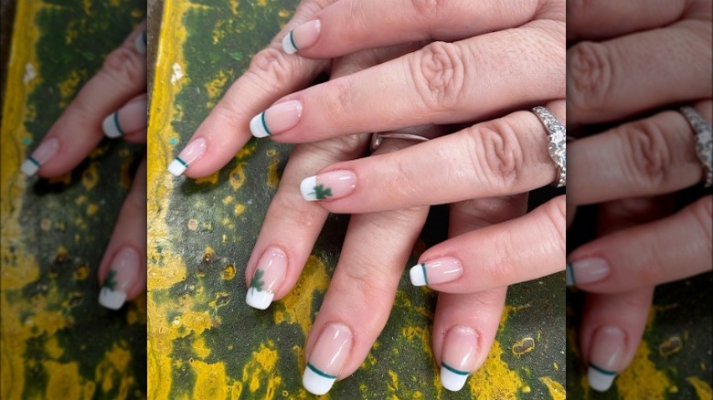 st patrick's day french manicure