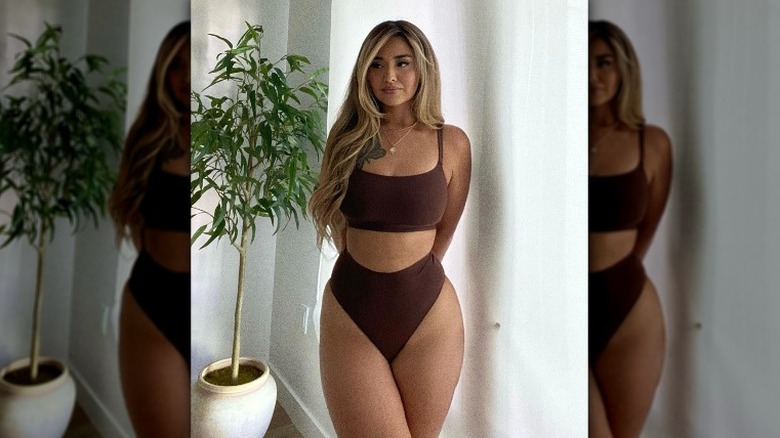 woman in built-in shape wear swimsuit 