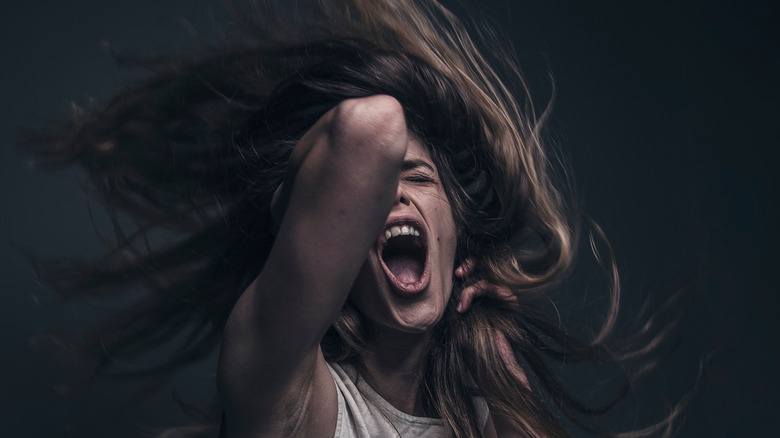 woman screaming