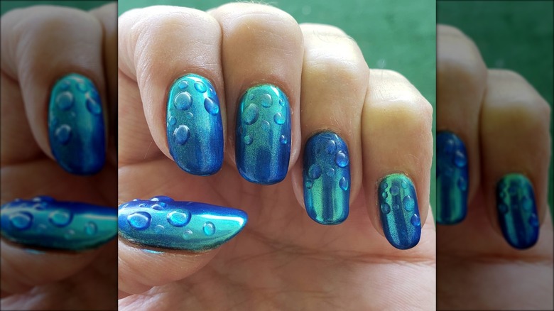 color change water droplet nails