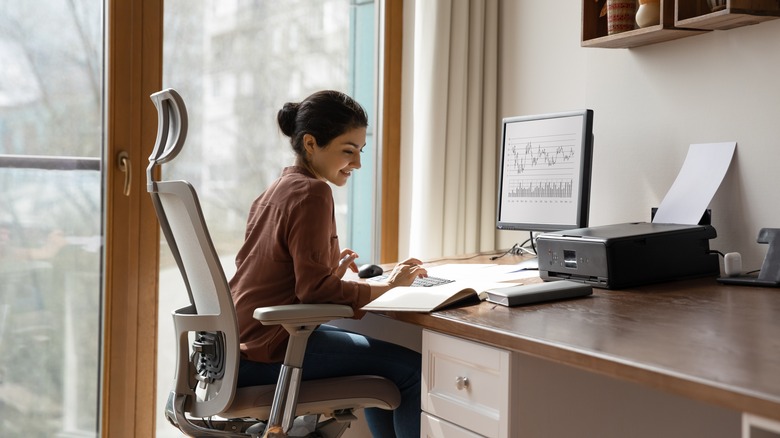 Remote work desk setup