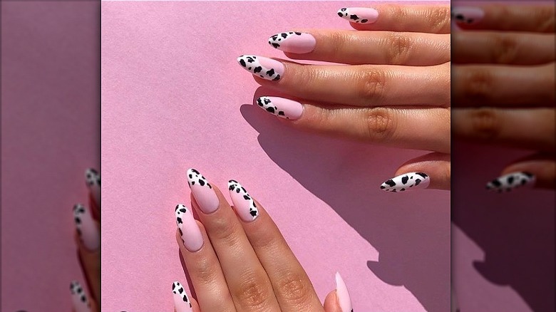 Cow French nails