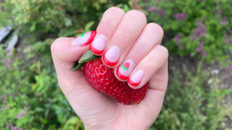 Strawberry nail art