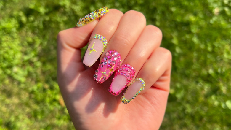 Bunnie Xo-inspired nail-art design