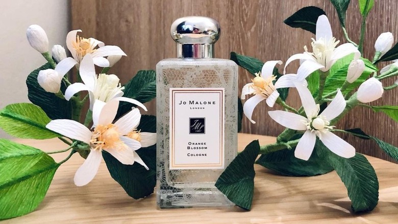 Jo Malone Orange Blossom Cologne and flowers