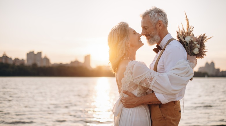 A bride and groom