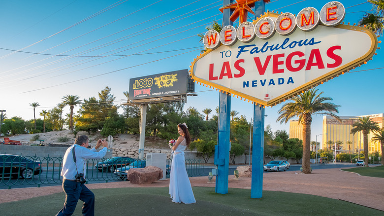 bride photographing woman Las Vegas