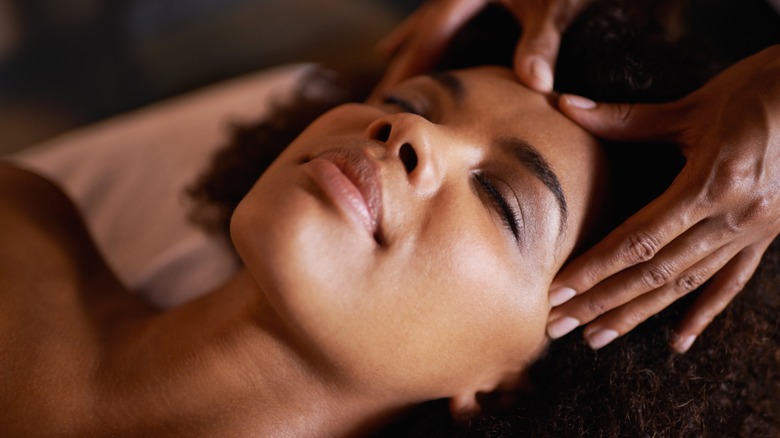 woman getting massage