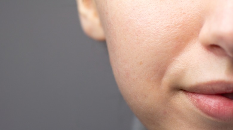 Close-up shot of woman's face