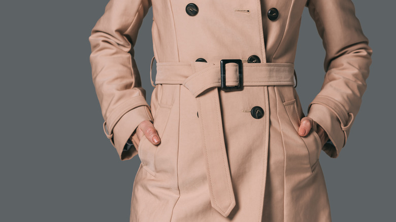 Person wearing a trench coat