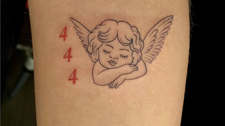 444 angel tattoo