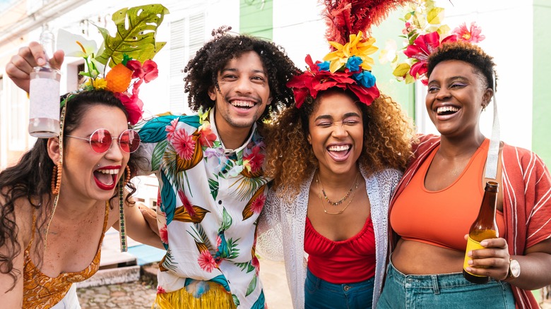 Friends at a festival 